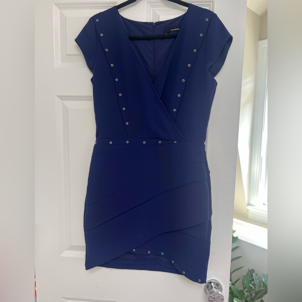 The Kooples Elegant Blue Dress with Stud Accents. Size XL